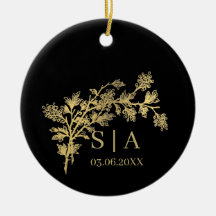Custom Gold Foil Luxus Botanische Monogram Modern