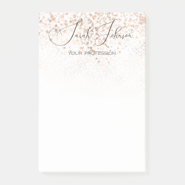 Custom Gold Glitter Post-it Klebezettel (Vorderseite)
