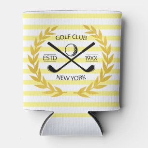 Custom Gold Golf Club Minimal Sommer Streifen Dosenkühler