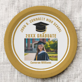 Custom Gold Graduate Photo 2026 Graduation Party Pappteller