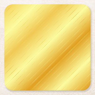 Custom Gold Look Elegante moderne trendige Vorlage Rechteckiger Pappuntersetzer