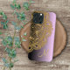 Custom Gold Mandala Art Muster auf rosa Lila iPhone Hülle (Von Creator hochgeladen)