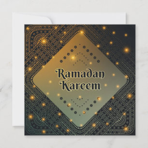 Custom Gold Mandala Ramadan Kareem Holiday Card Feiertagskarte