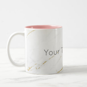 Custom Gold Marmor Tasse - Rosa