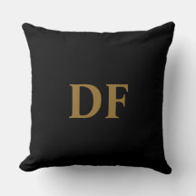 Custom Gold Mit Monogramm Throw Pillow