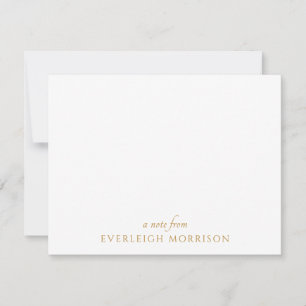 Custom Gold Modern Minimalistisch ein Hinweis aus Mitteilungskarte