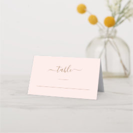 Custom Gold Monogram Blush Elegante Hochzeit Platzkarte