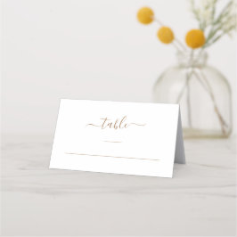 Custom Gold Monogram Elegant Wedding Platzkarte