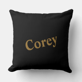 Custom Gold Name Throw Pillow Kissen