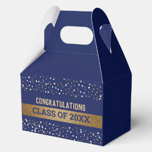 Custom Gold Royal Blue Graduate Class Year Geschenkschachtel