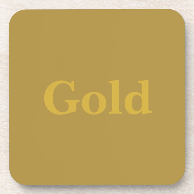 Custom Gold Square Untersetzer Set (Vorderseite)
