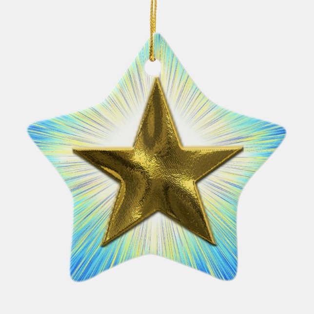Custom Gold Star Ornament (Vorne)