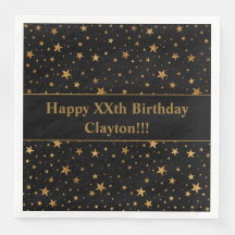 Custom Gold Stars mit Message Birthday Party