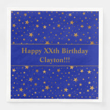 Custom Gold Stars mit Message Birthday Party
