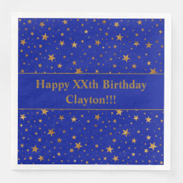 Custom Gold Stars mit Message Birthday Party Serviette