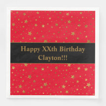 Custom Gold Stars mit Message Birthday Party