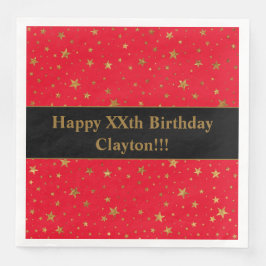 Custom Gold Stars mit Message Birthday Party Serviette