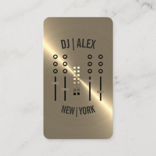 Custom Gold-Tone DJ Business Card 2018 Visitenkarte