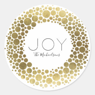 Custom Gold Wath Weihnachtsaufkleber Runder Aufkleber