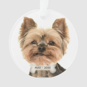 Custom Gold Yorkshire Terrier Dog Foto Ornament
