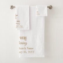 Custom Golden Cross Religious Christening, Taufe
