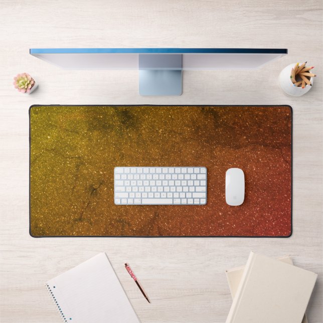 Custom Golden Ember Desk Mat - Warm & Bold Schreibtischunterlage (Büro 1)
