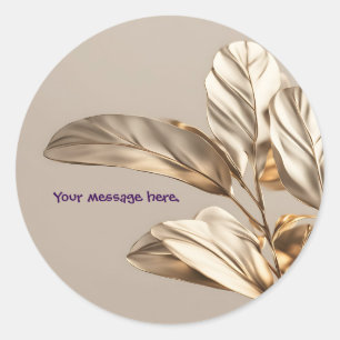 Custom Golden Leaf Stickers