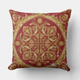 Custom Golden Red Ornate – Personalized Luxury De Kissen
