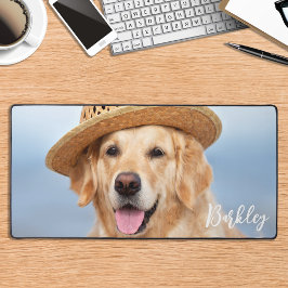 Custom Golden Retriever Dog Personalisiertes Tier  Schreibtischunterlage