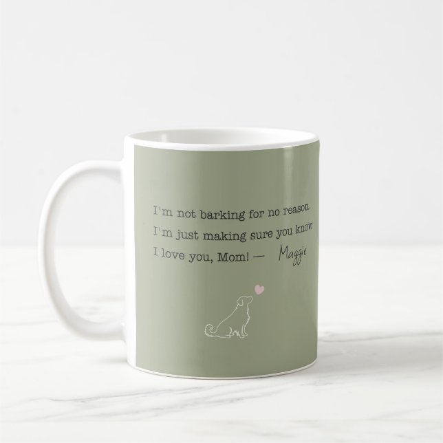 Custom Golden Retriever Photo Mug I Love You Mom Kaffeetasse (Links)