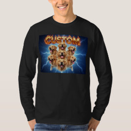 Custom Golden Retrievers Cosmic Lightning Design T-Shirt