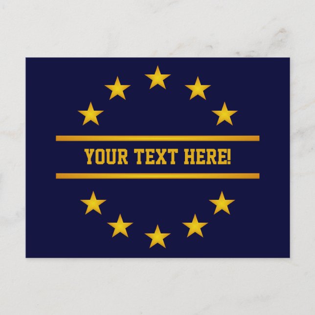 CUSTOM GOLDEN STARS Postkarte (Vorderseite)