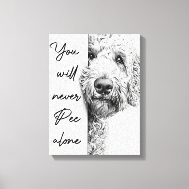 Custom Goldendoodle Leinwand Kunst, Dichtung und M (Vorderseite)
