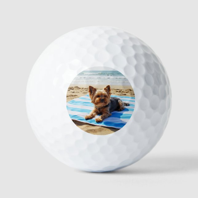 Custom Golf Ball Set - Yorkie dad- yorkie Mom (Vorderseite)