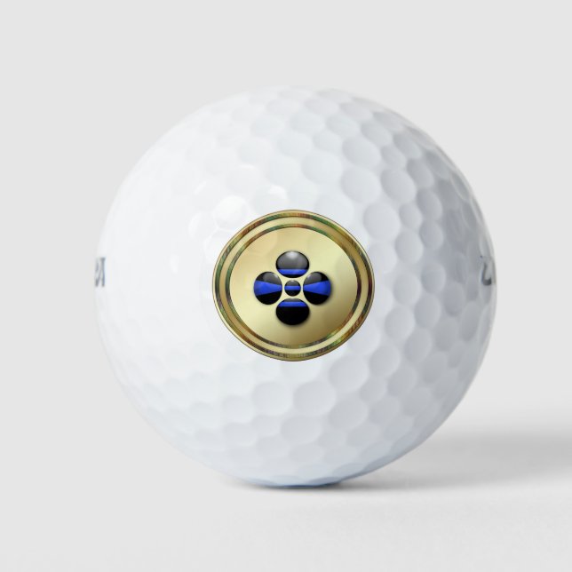 Custom Golf Balls mit Thin Blue Line Golfball (Vorderseite)