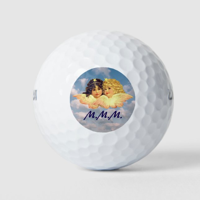 CUSTOM GOLF BALLS PERSÖNLICHE INITIALEN VINTAGE AN GOLFBALL (Vorderseite)