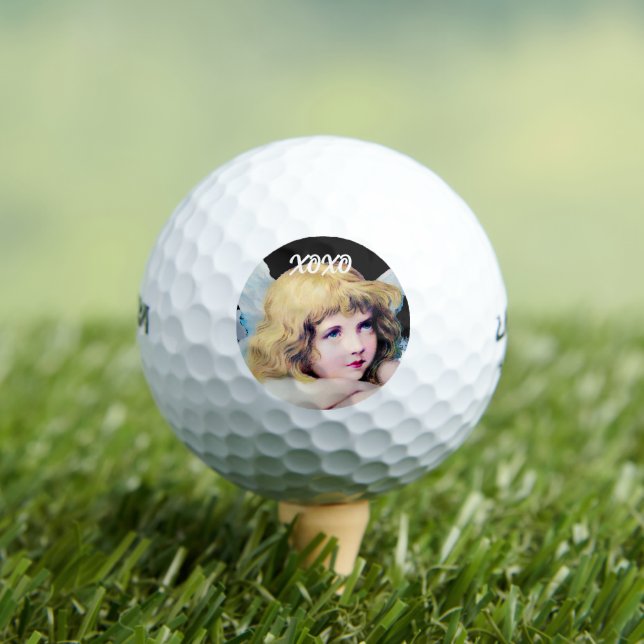 CUSTOM GOLF BALLS VINTAG ANGEL XOXO GOLFBALL (Insitu T-Shirt)