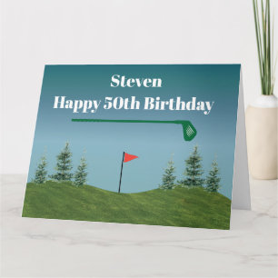 Custom Golf Birthday Karte