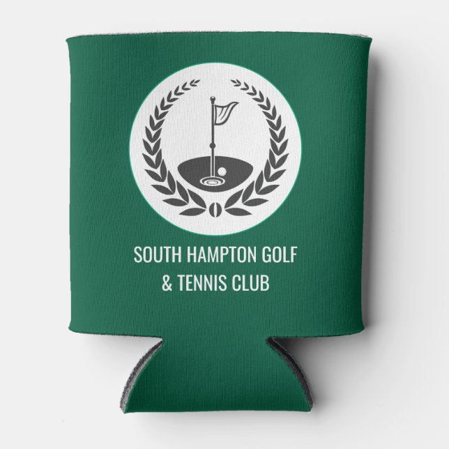 Custom Golf Club Can Cooler mit Award Flag Icon - Dosenkühler (Vorderseite)
