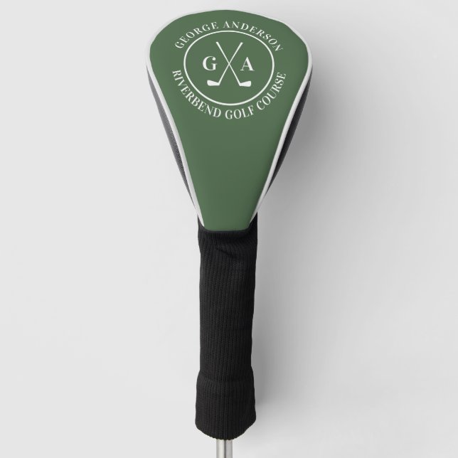 Custom Golf Club Headcover Personalized Monogram (Vorderseite)