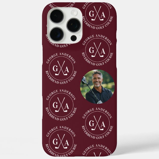 Custom Golf Club Headcover Personalized Monogram C Case-Mate iPhone Hülle (Rückseite)