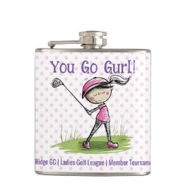 Custom Golf Club Ladys League Vinyl Flask Flachmann