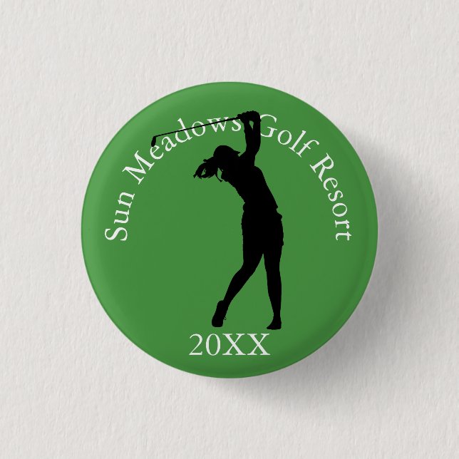 Custom Golf Club Name Women's Hat Clip Ball Marker Button (Vorderseite)