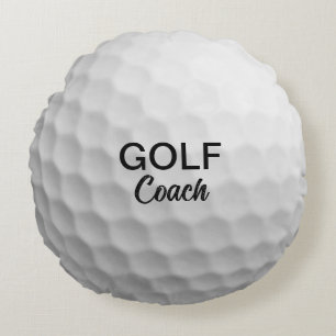 Custom Golf Coach Keepake Rundes Kissen
