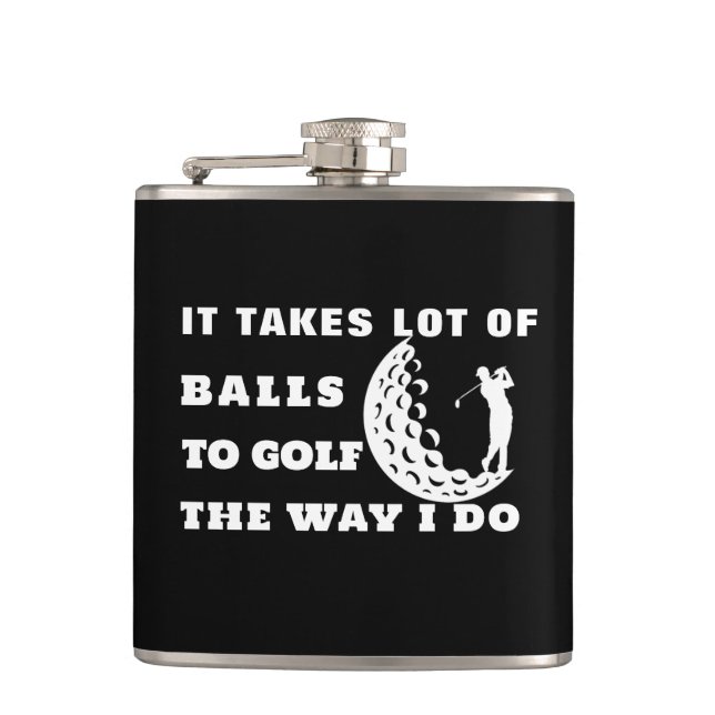 Custom Golf Geschenk | Golfliebhaber kommen auf ih Flachmann (Vorderseite)