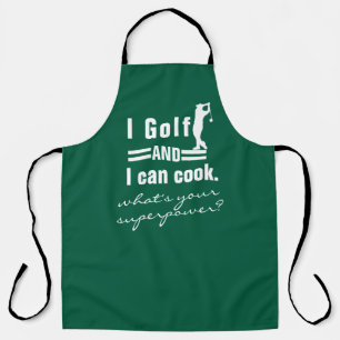 Custom Golf GRILLEN Schürze, Superpower Spaß Koch Schürze