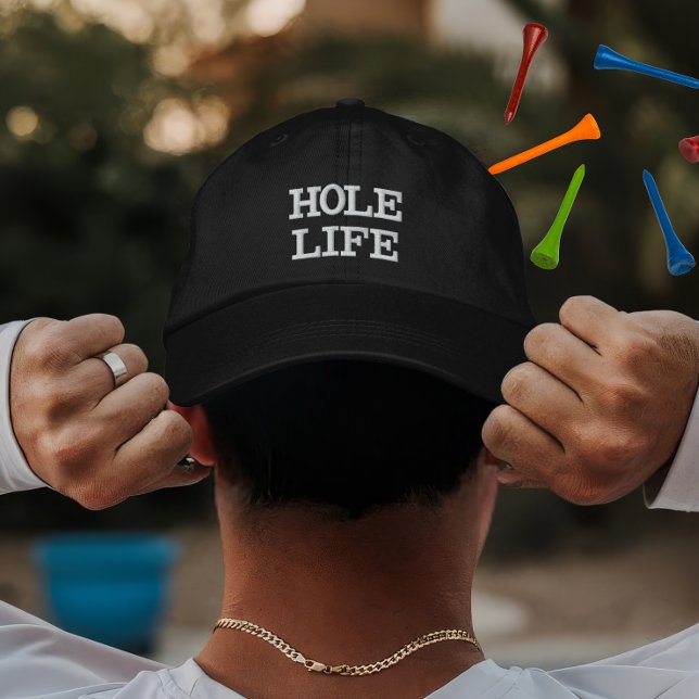 Custom Golf Hole Life Geschenk für Spieler Bestickte Baseballkappe (Von Creator hochgeladen)