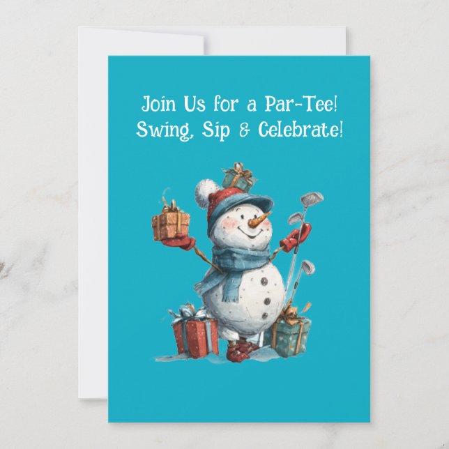 Custom Golf Lover Urlaub Einladung (Vorderseite)