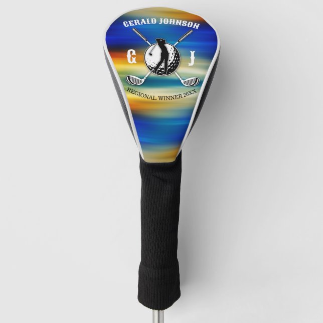 Custom Golf Monogram Design Headcover (Vorderseite)