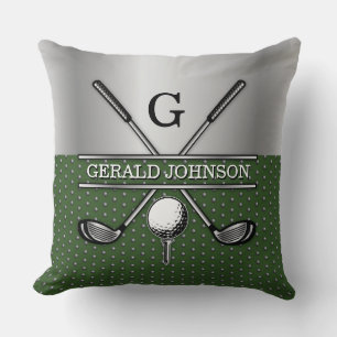 Custom Golf Monogram Design Kissen